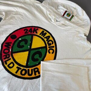 Cross Colours Bruno Mars 24K Magic World Tour 2018 Pullover Hoodie Small Music